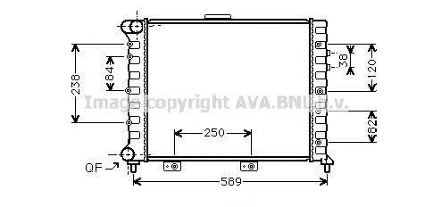 AVA QUALITY COOLING AL2069 Радіатор, охолодження двигуна