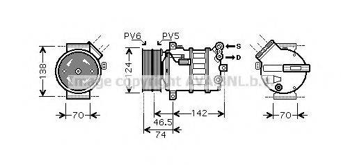 AVA QUALITY COOLING ALK106 Компресор, кондиціонер