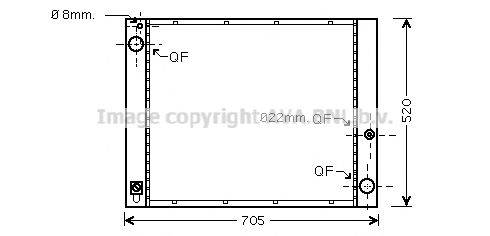 AVA QUALITY COOLING AU2183 Радіатор, охолодження двигуна