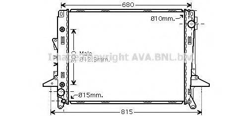 AVA QUALITY COOLING AU2197 Радіатор, охолодження двигуна