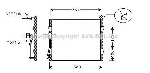 AVA QUALITY COOLING AU5135 Конденсатор, кондиціонер