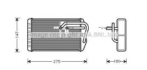 AVA QUALITY COOLING AU6104 Теплообмінник, опалення салону