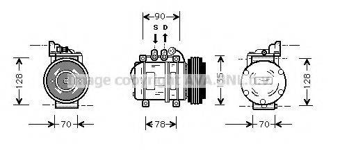 AVA QUALITY COOLING AUK018 Компресор, кондиціонер