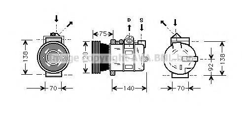 AVA QUALITY COOLING AUK043 Компресор, кондиціонер