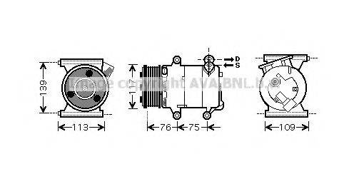 AVA QUALITY COOLING AUK185 Компресор, кондиціонер