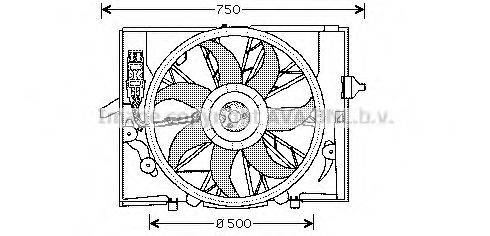 AVA QUALITY COOLING BW7504 Вентилятор, охолодження двигуна