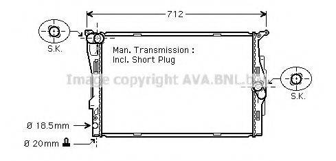 AVA QUALITY COOLING BWA2291 Радіатор, охолодження двигуна