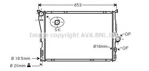 AVA QUALITY COOLING BWA2343 Радіатор, охолодження двигуна