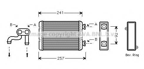 AVA QUALITY COOLING BWA6257 Теплообмінник, опалення салону