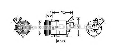 AVA QUALITY COOLING BWAK076 Компресор, кондиціонер