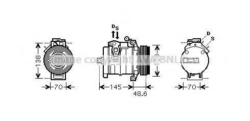 AVA QUALITY COOLING BWK345 Компресор, кондиціонер