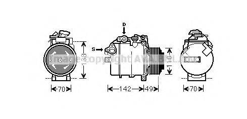 AVA QUALITY COOLING BWK387 Компресор, кондиціонер