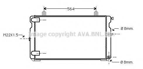 AVA QUALITY COOLING CN2008 Радіатор, охолодження двигуна