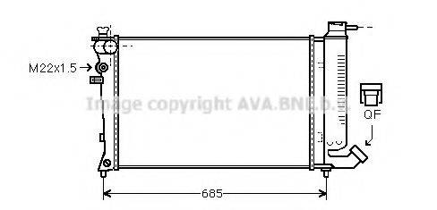 AVA QUALITY COOLING CN2123 Радіатор, охолодження двигуна