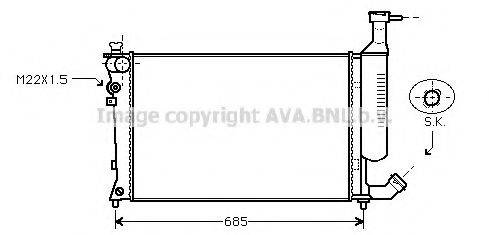 AVA QUALITY COOLING CN2168 Радіатор, охолодження двигуна