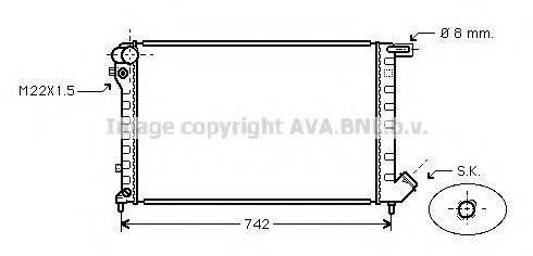 AVA QUALITY COOLING CN2198 Радіатор, охолодження двигуна