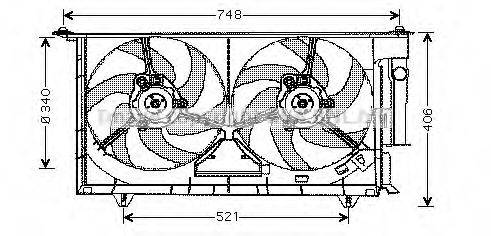 AVA QUALITY COOLING CN7525 Вентилятор, охолодження двигуна