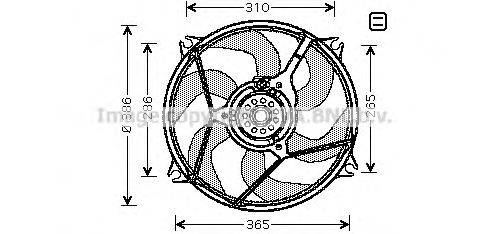 AVA QUALITY COOLING CN7530 Вентилятор, охолодження двигуна