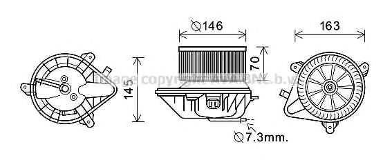 AVA QUALITY COOLING CN8292 Електродвигун, вентиляція салону