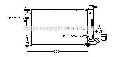 AVA QUALITY COOLING CNA2114 Радіатор, охолодження двигуна