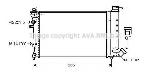 AVA QUALITY COOLING CNA2122 Радіатор, охолодження двигуна