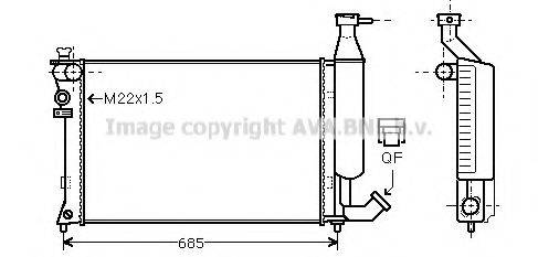 AVA QUALITY COOLING CNA2140 Радіатор, охолодження двигуна