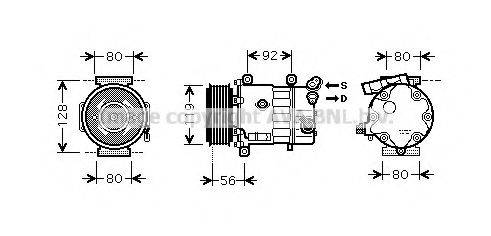 AVA QUALITY COOLING CNAK255 Компресор, кондиціонер