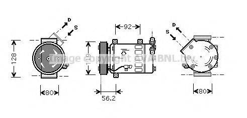 AVA QUALITY COOLING CNK061 Компресор, кондиціонер