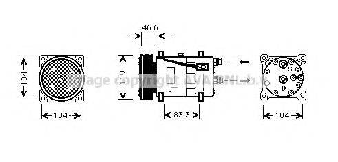 AVA QUALITY COOLING CNK209 Компресор, кондиціонер