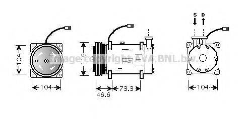 AVA QUALITY COOLING CNK215 Компресор, кондиціонер