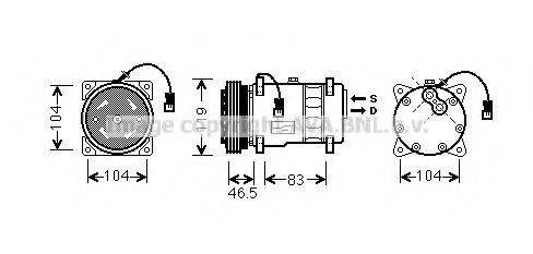 AVA QUALITY COOLING CNK258 Компресор, кондиціонер