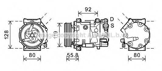 AVA QUALITY COOLING CNK282 Компресор, кондиціонер