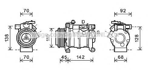 AVA QUALITY COOLING CRAK128 Компресор, кондиціонер