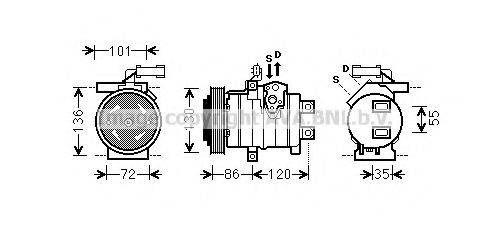 AVA QUALITY COOLING CRAK132 Компресор, кондиціонер