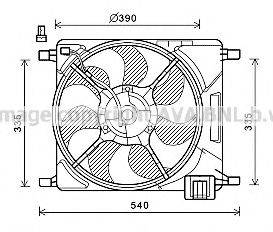 AVA QUALITY COOLING CT7501 Вентилятор, охолодження двигуна