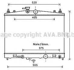 AVA QUALITY COOLING DN2376 Радіатор, охолодження двигуна