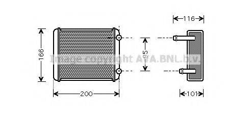 AVA QUALITY COOLING DN6225 Теплообмінник, опалення салону