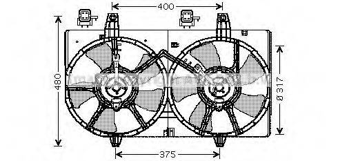 AVA QUALITY COOLING DN7512 Вентилятор, охолодження двигуна