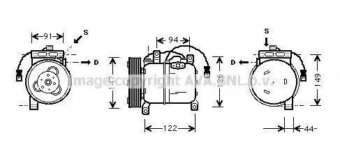 AVA QUALITY COOLING DNK004 Компресор, кондиціонер