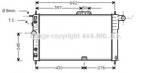 AVA QUALITY COOLING DWA2002 Радіатор, охолодження двигуна