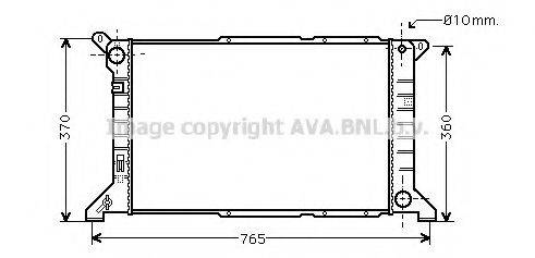 AVA QUALITY COOLING FD2204 Радіатор, охолодження двигуна