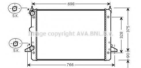 AVA QUALITY COOLING FD2396 Радіатор, охолодження двигуна