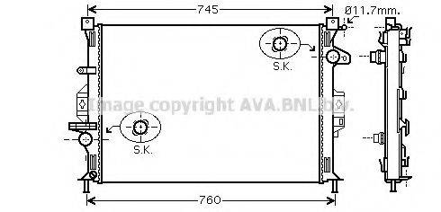 AVA QUALITY COOLING FD2422 Радіатор, охолодження двигуна