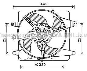 AVA QUALITY COOLING FD7575 Вентилятор, охолодження двигуна