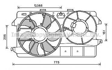 AVA QUALITY COOLING FD7591 Вентилятор, охолодження двигуна