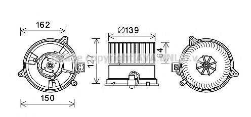 AVA QUALITY COOLING FD8576 Електродвигун, вентиляція салону