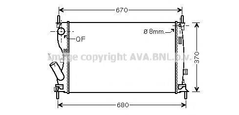 AVA QUALITY COOLING FDA2408 Радіатор, охолодження двигуна