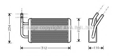 AVA QUALITY COOLING FDA6215 Теплообмінник, опалення салону