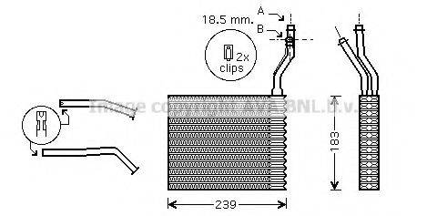 AVA QUALITY COOLING FDA6364 Теплообмінник, опалення салону