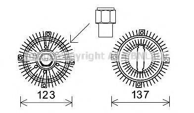 AVA QUALITY COOLING FDC447 Зчеплення, вентилятор радіатора